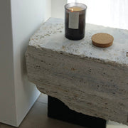 「サイズを選べる」Natural travertine side table