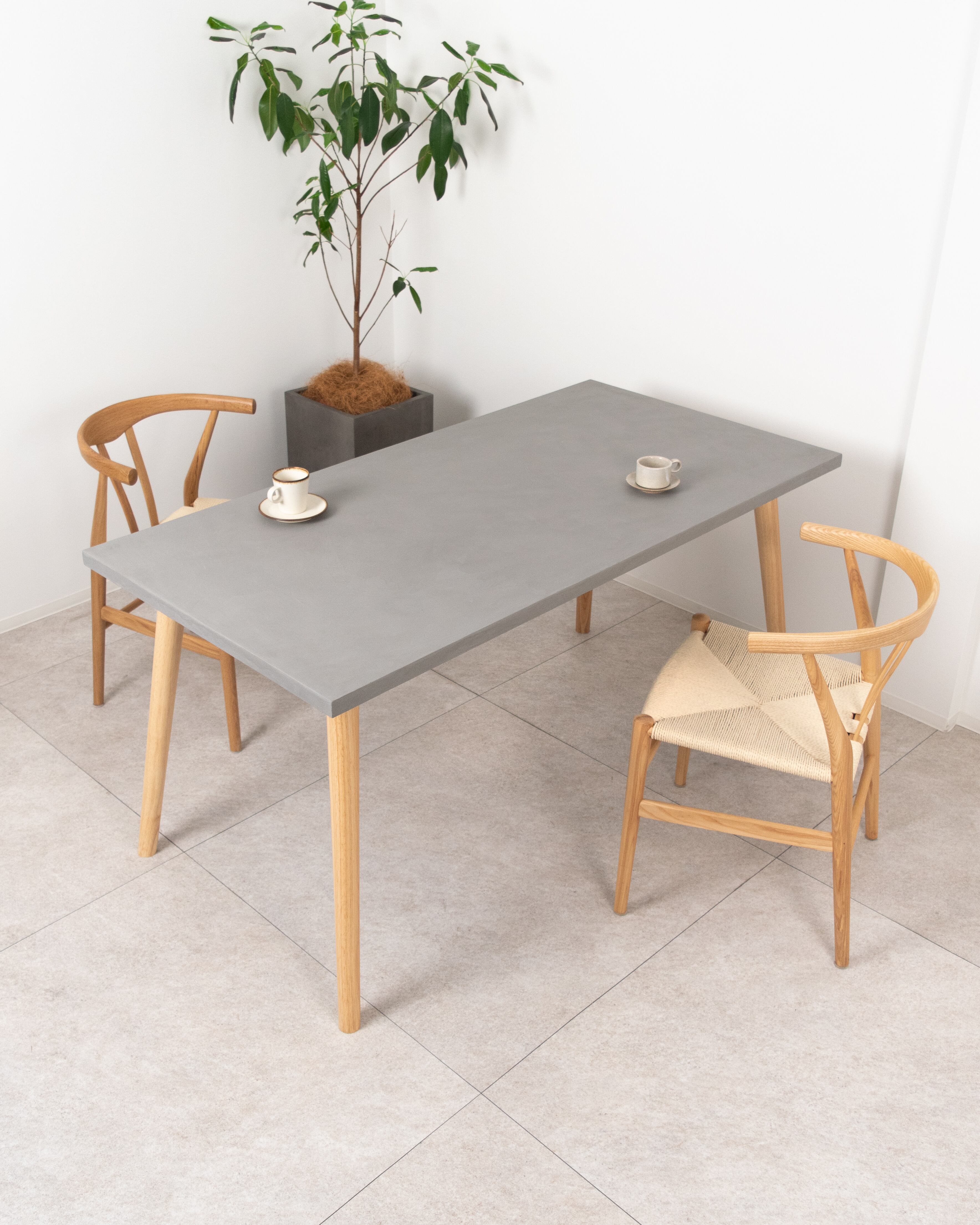 「サイズ・カラーを選べる」Mono Dining Table(幅150〜155cm・奥行70〜90cm)